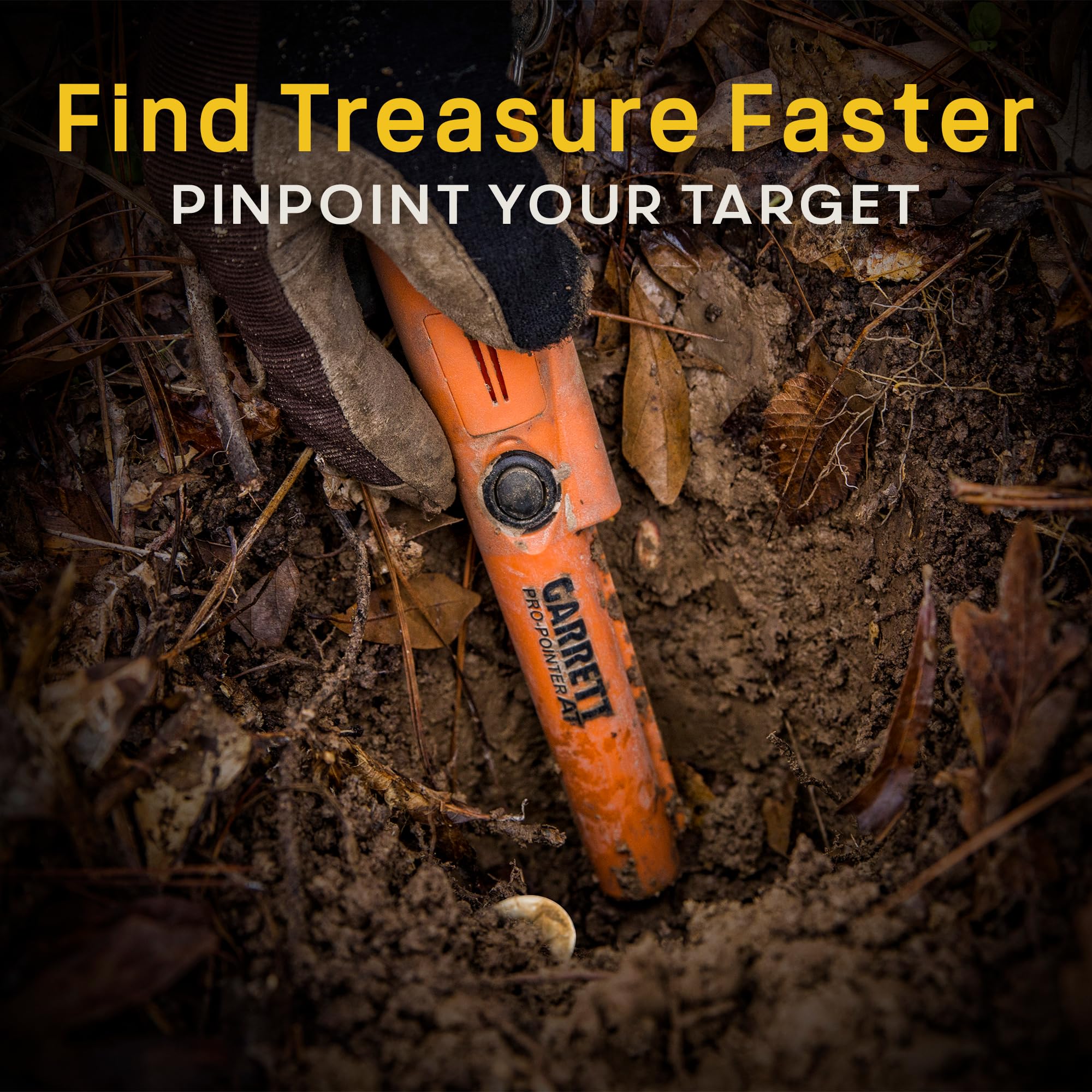 Garrett Pro-Pointer AT tip close-up highlighting sensitive probe for pinpointing small targets