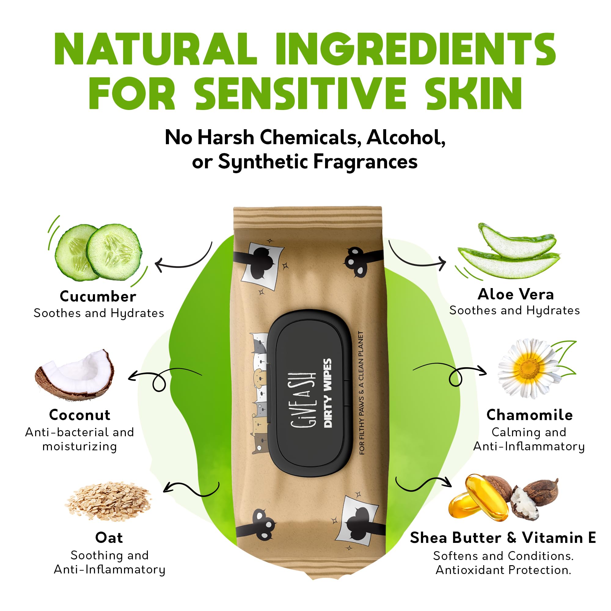 G.A.S wipe gently clearing cat face for comfortable grooming