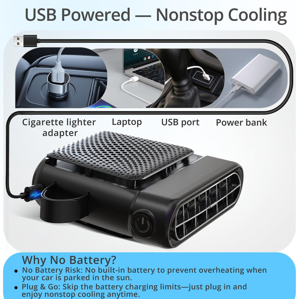 Gathekare USB‑C plugged into vehicle port for continuous power