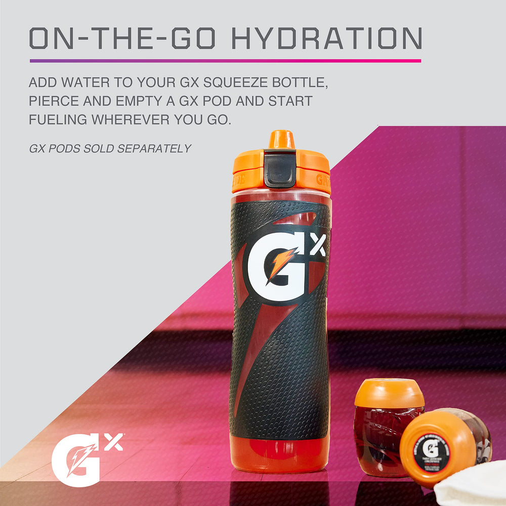 Gatorade Gx bottle gator-skin grip detail providing secure hold during activity
