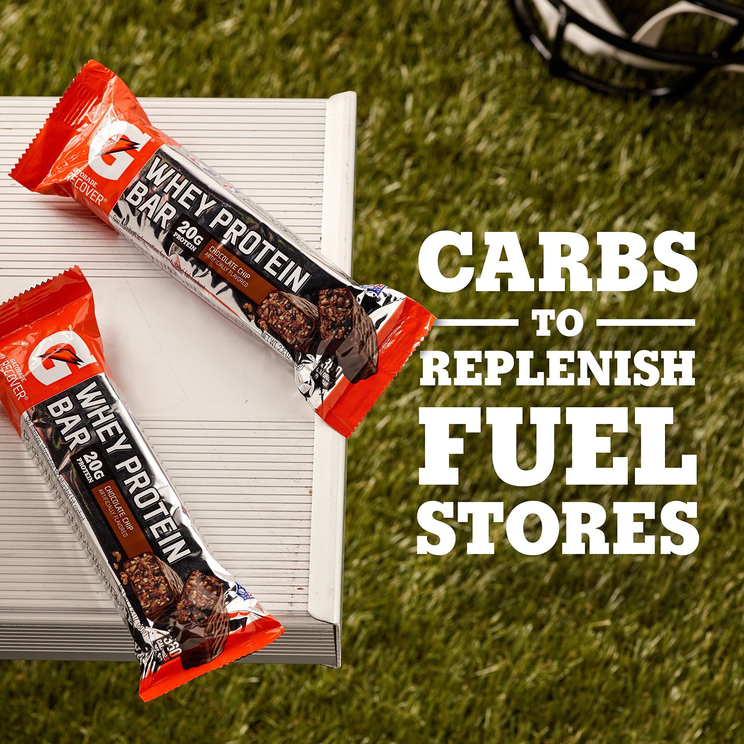 Gatorade Recover bar in athlete setting showing on-the-go refueling
