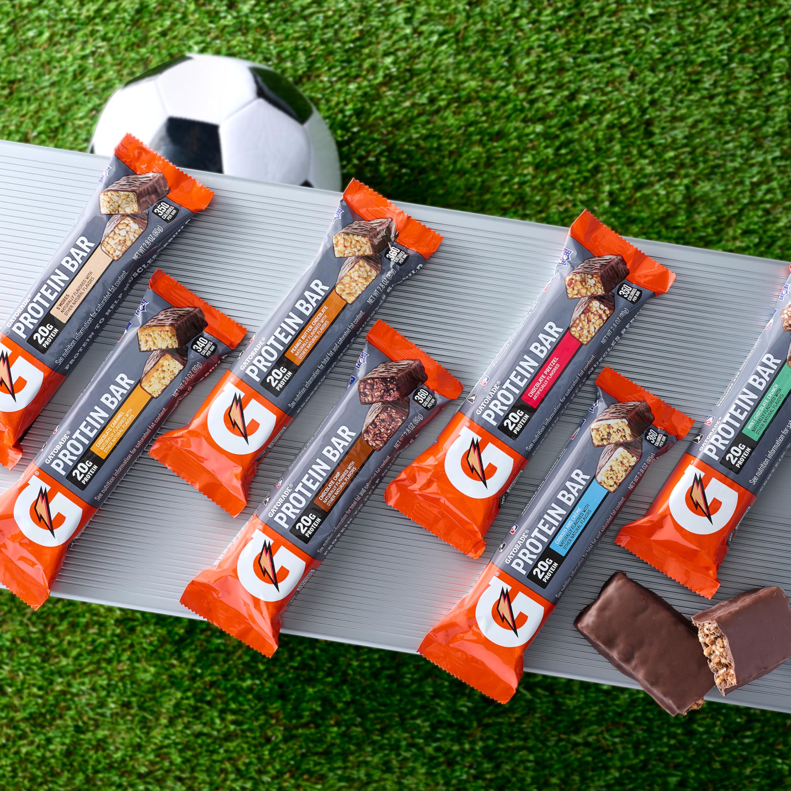 Gatorade bar beside gym gear demonstrating post-workout convenience and recovery