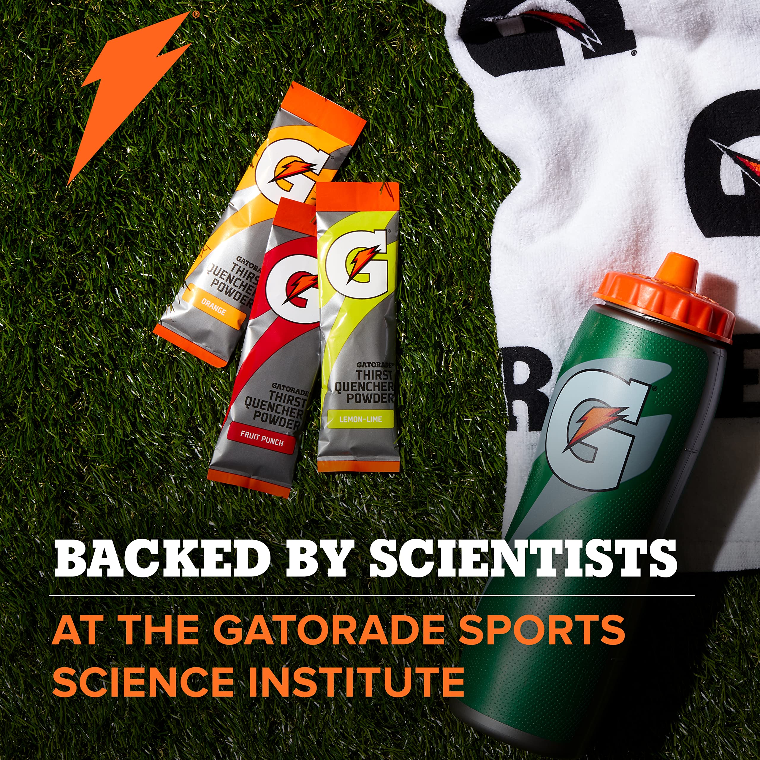 Gatorade stick next to a 16oz bottle comparing portion size and convenience