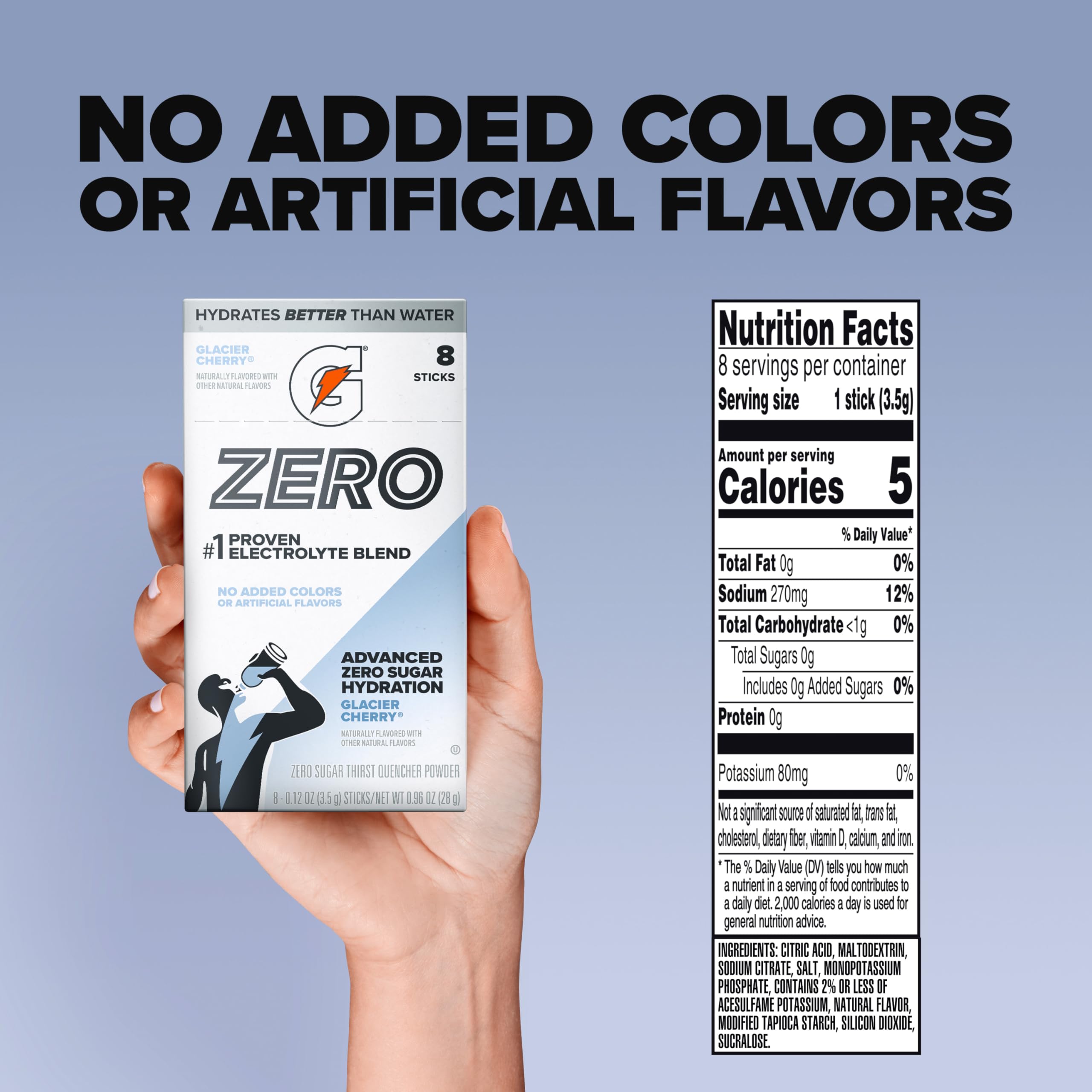 Gatorade single stick close-up emphasizing easy, pre-measured hydration on the go