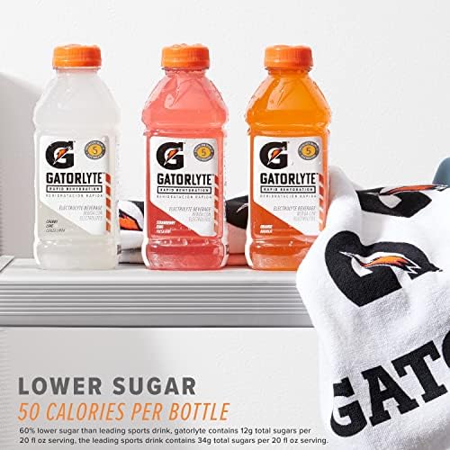 Gatorlyte bottle in hand to show 20 fl oz size for on-the-go hydration