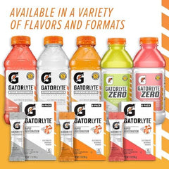 Gatorade Gatorlyte Zero close-up label highlighting five electrolytes