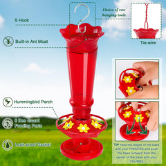 Gbekery six flower-shaped ports and perches encouraging multiple hummingbirds to feed