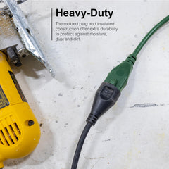 GE 40ft cord in garden powering landscape lights for convenient extended reach outdoors