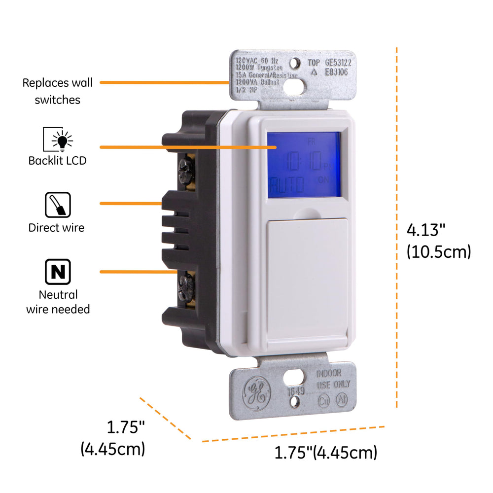 GE SunSmart back panel wiring view illustrating terminal layout for straightforward installation