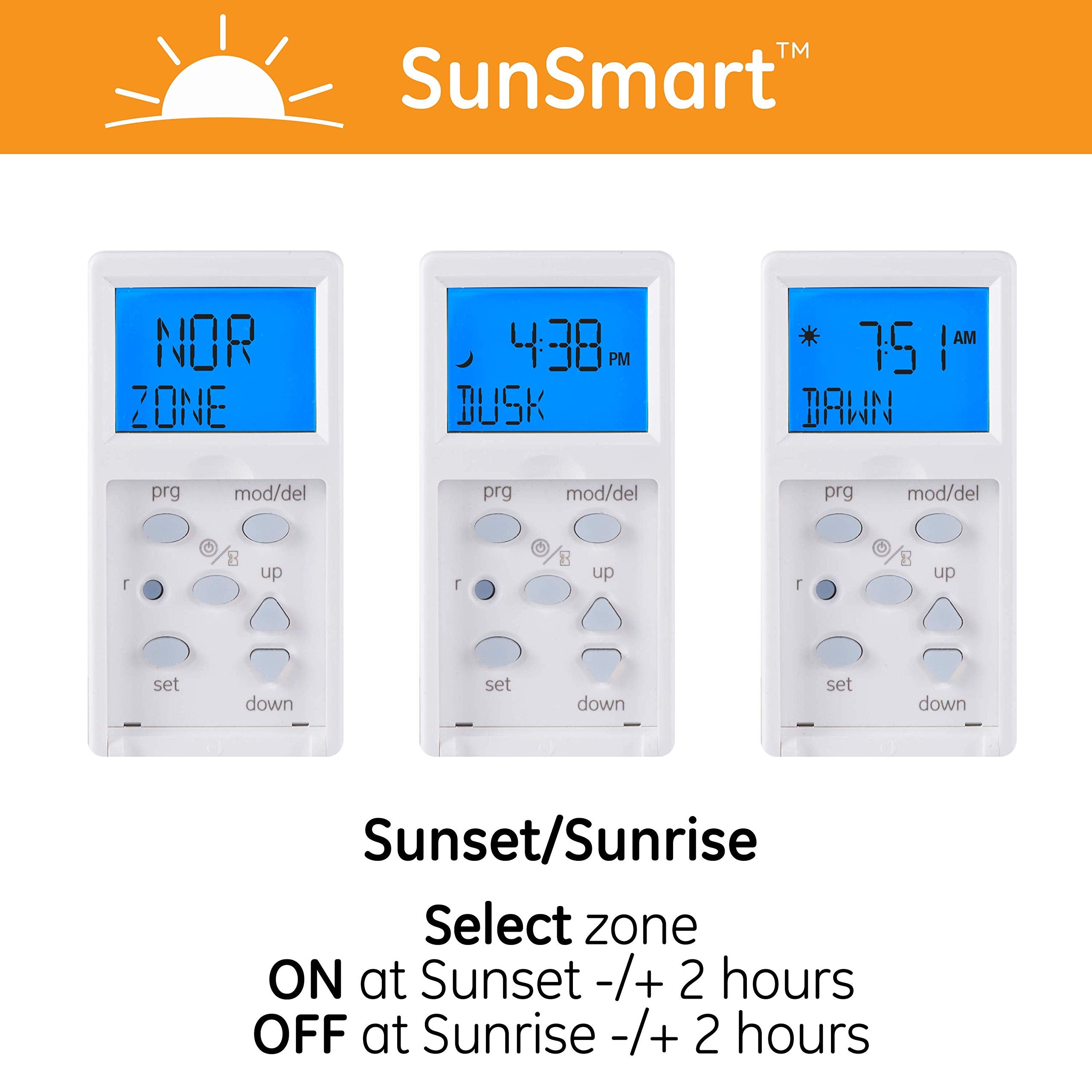 GE SunSmart white and light-almond faceplates displayed to match home décor seamlessly