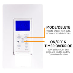 GE SunSmart LCD closeup showing backlit display for easy programming and status checks