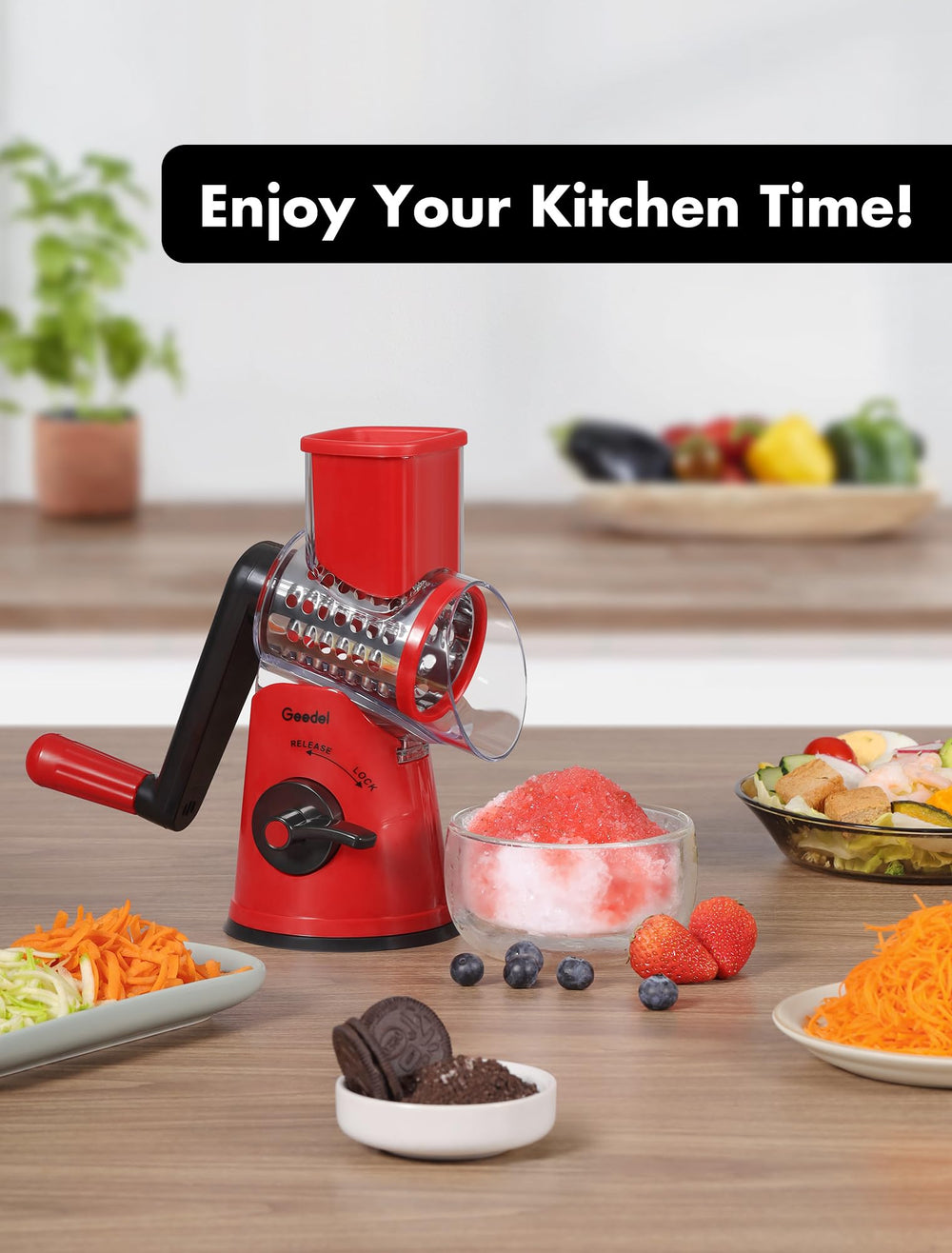 Geedel fully disassembled pieces for easy cleaning and dishwasher convenience