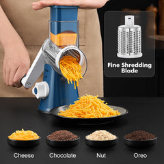 Geedel grater close-up of ergonomic handle offering comfortable turning benefit