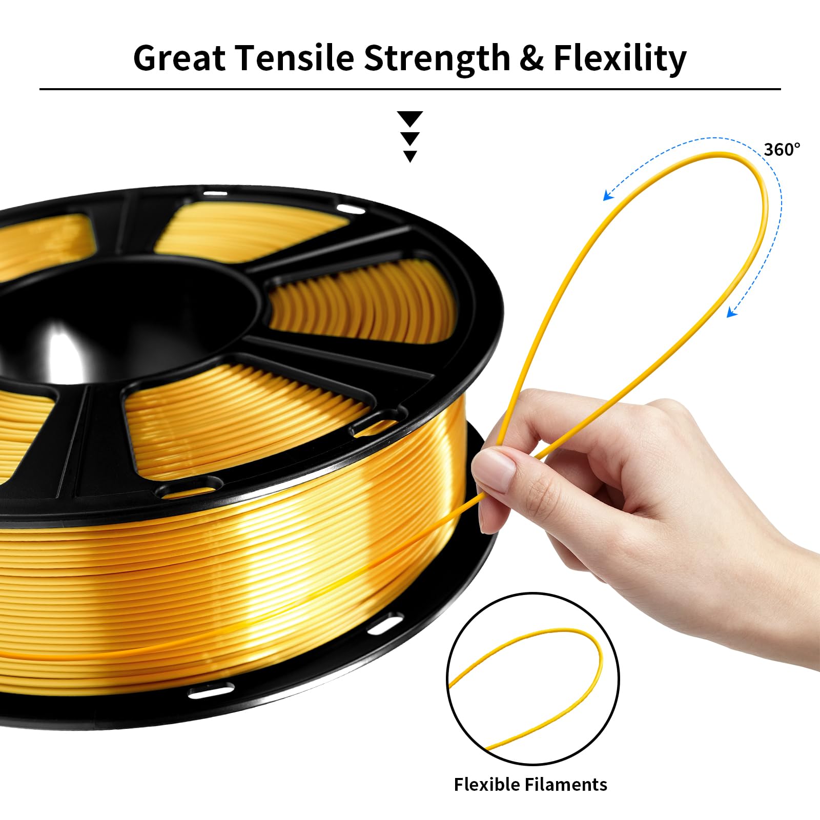 Geeetech silk PLA vacuum bag packaging with desiccant preserving dry filament