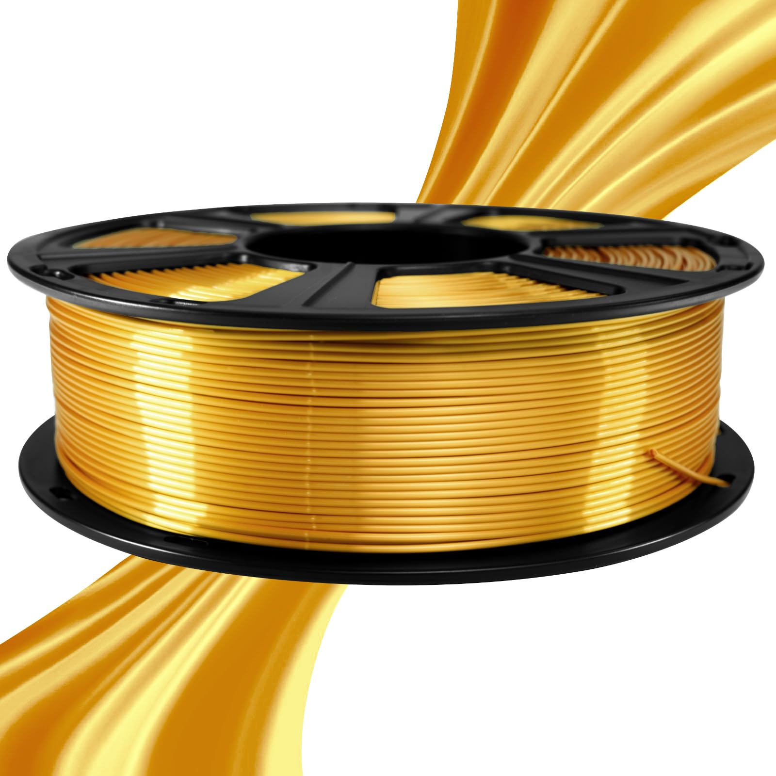Geeetech silk PLA printed statue in gold displaying high sheen and fine detail