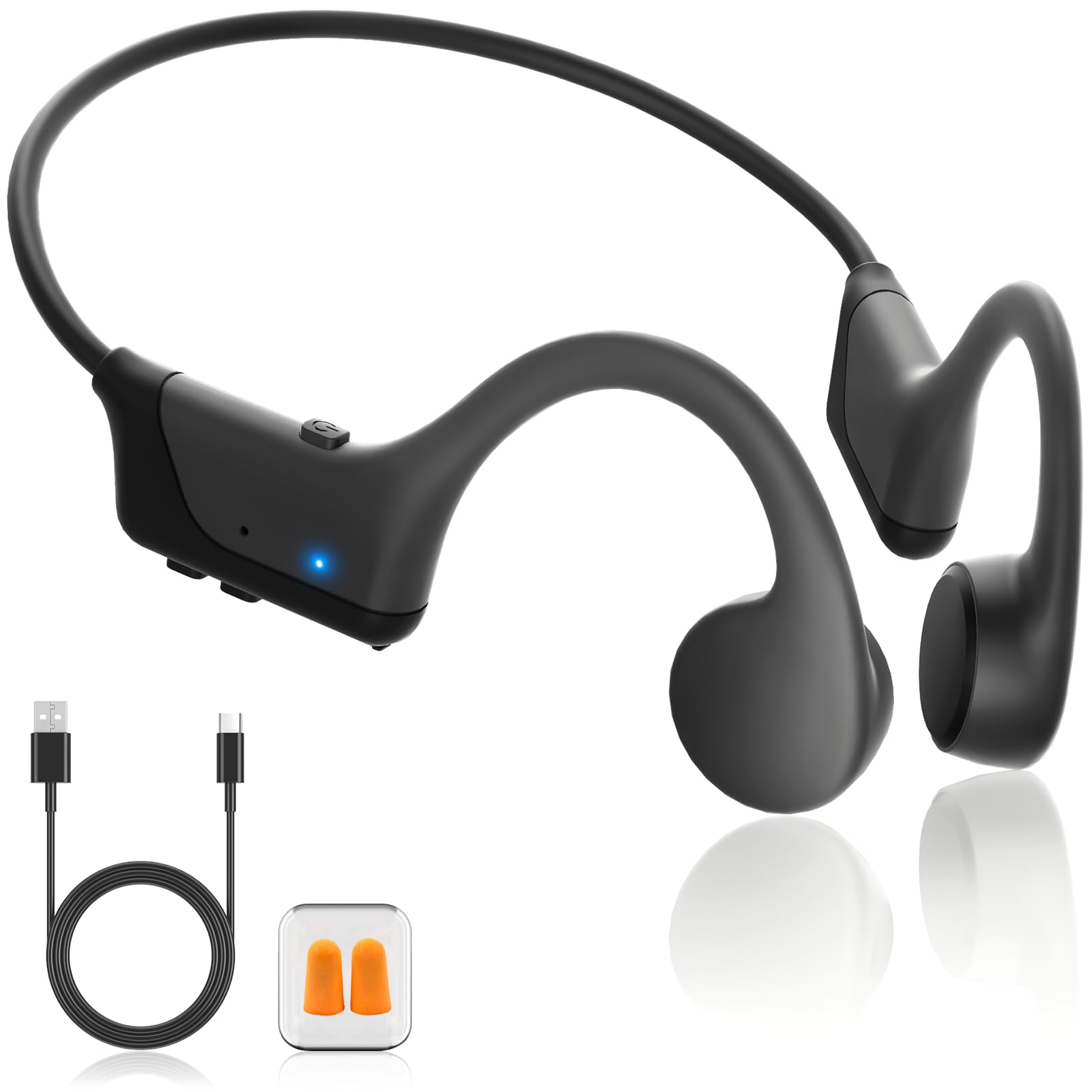 Gelecek front view of open-ear headphones showing sport-ready design and comfort