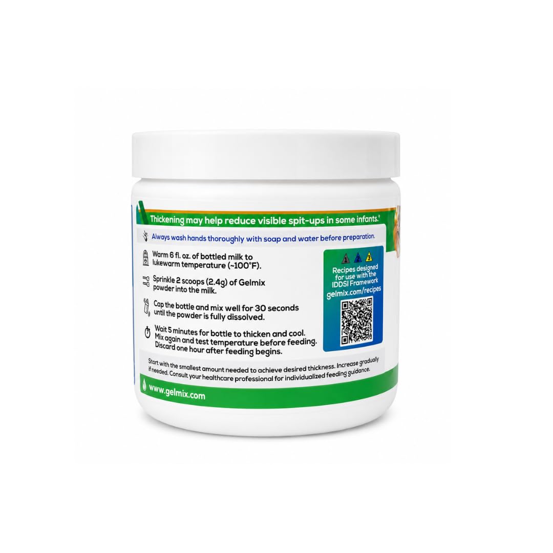 Gelmix jar with long-handled scoop demonstrating accurate portioning benefit