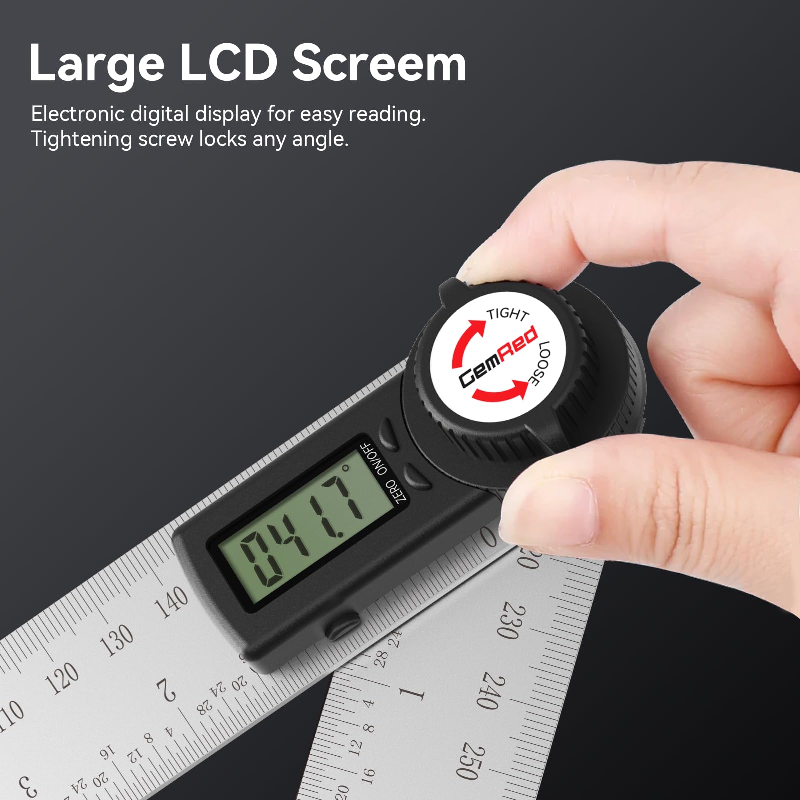 GemRed fully extended to 400mm showing long measuring reach and versatility