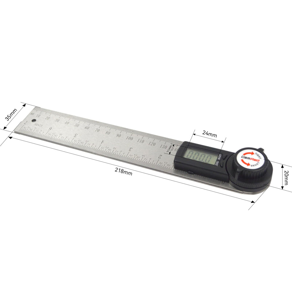 GemRed in use measuring crown molding providing precise angle layout