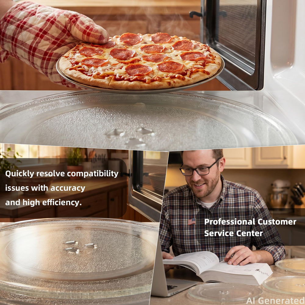 Gemroom lifestyle kitchen shot with plate installed showing quick microwave restoration