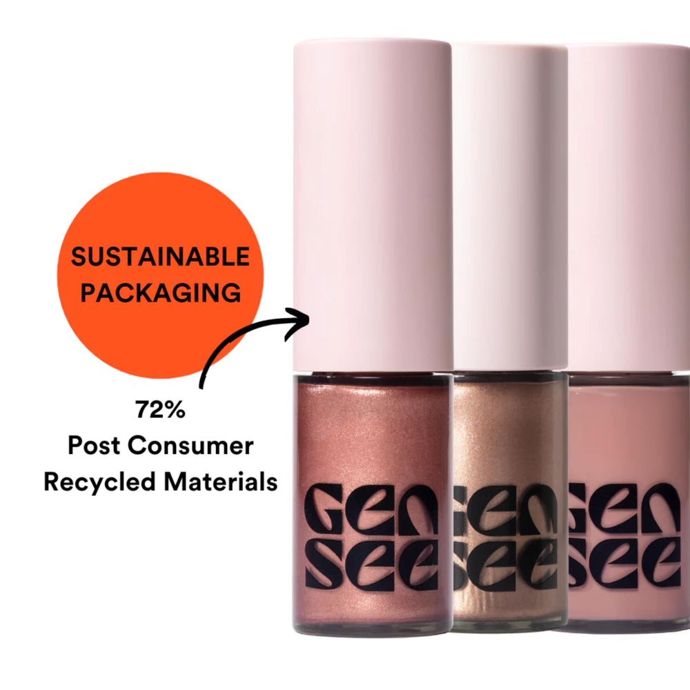 Gen See label closeup showing vegan and made in Italy text benefit of ethical sourcing