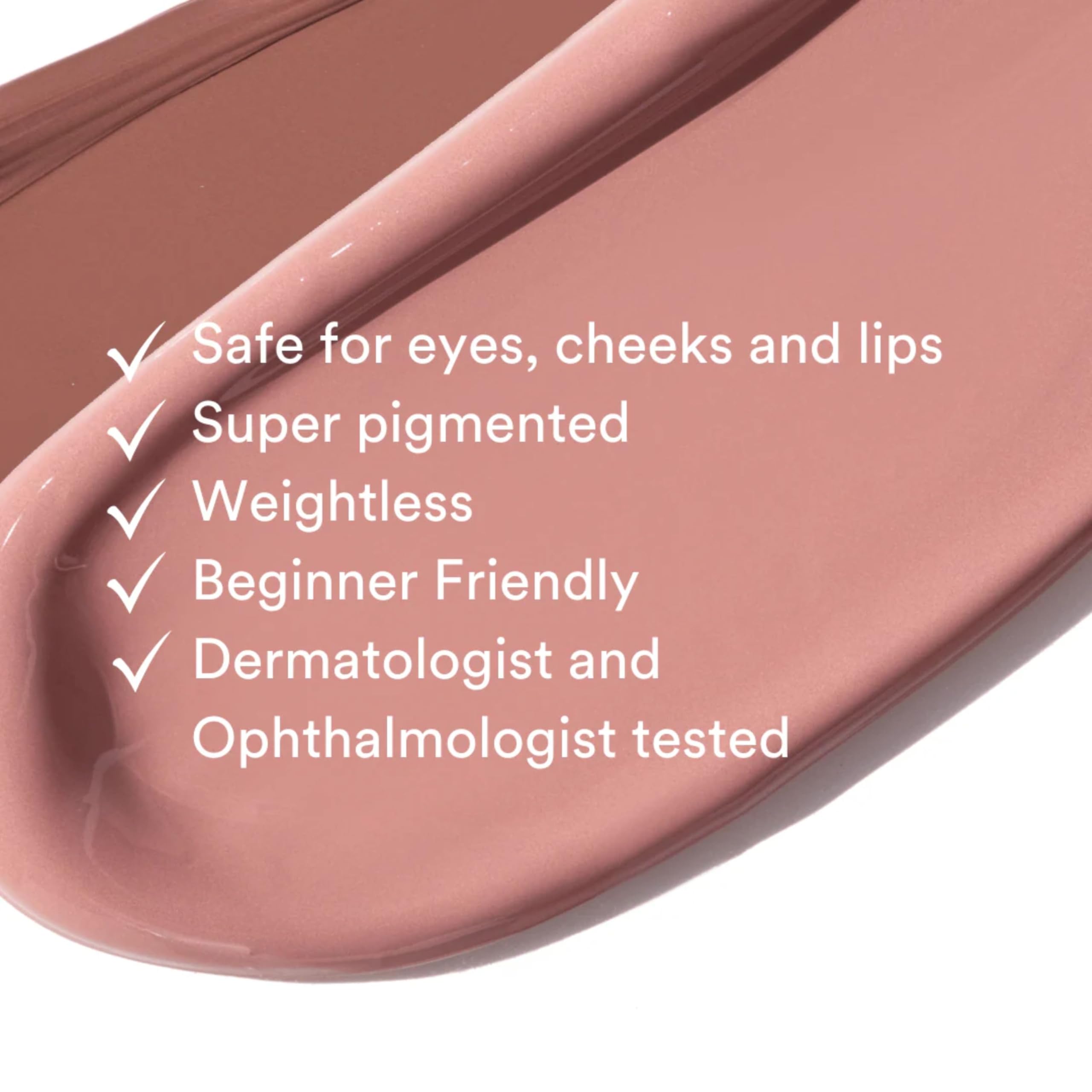 Gen See texture swatch on skin showing smooth matte finish benefit of blendability