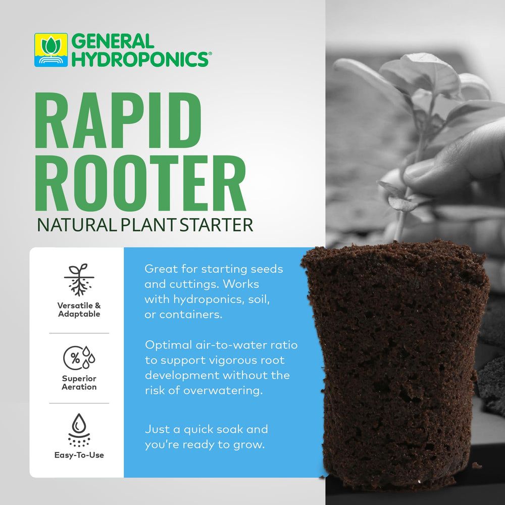 General Hydroponics closeup of plug texture for fast root oxygenation benefit