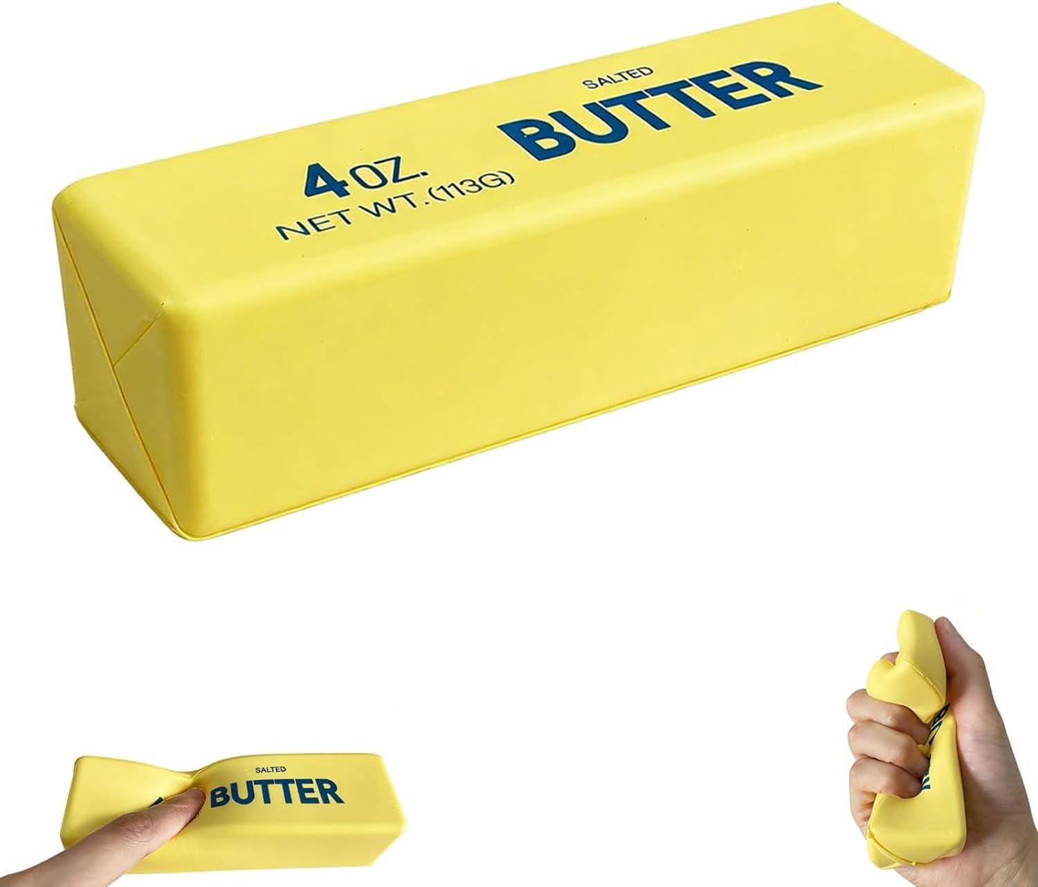 Generic hand holding a squishy illustrating portable size and calming benefit