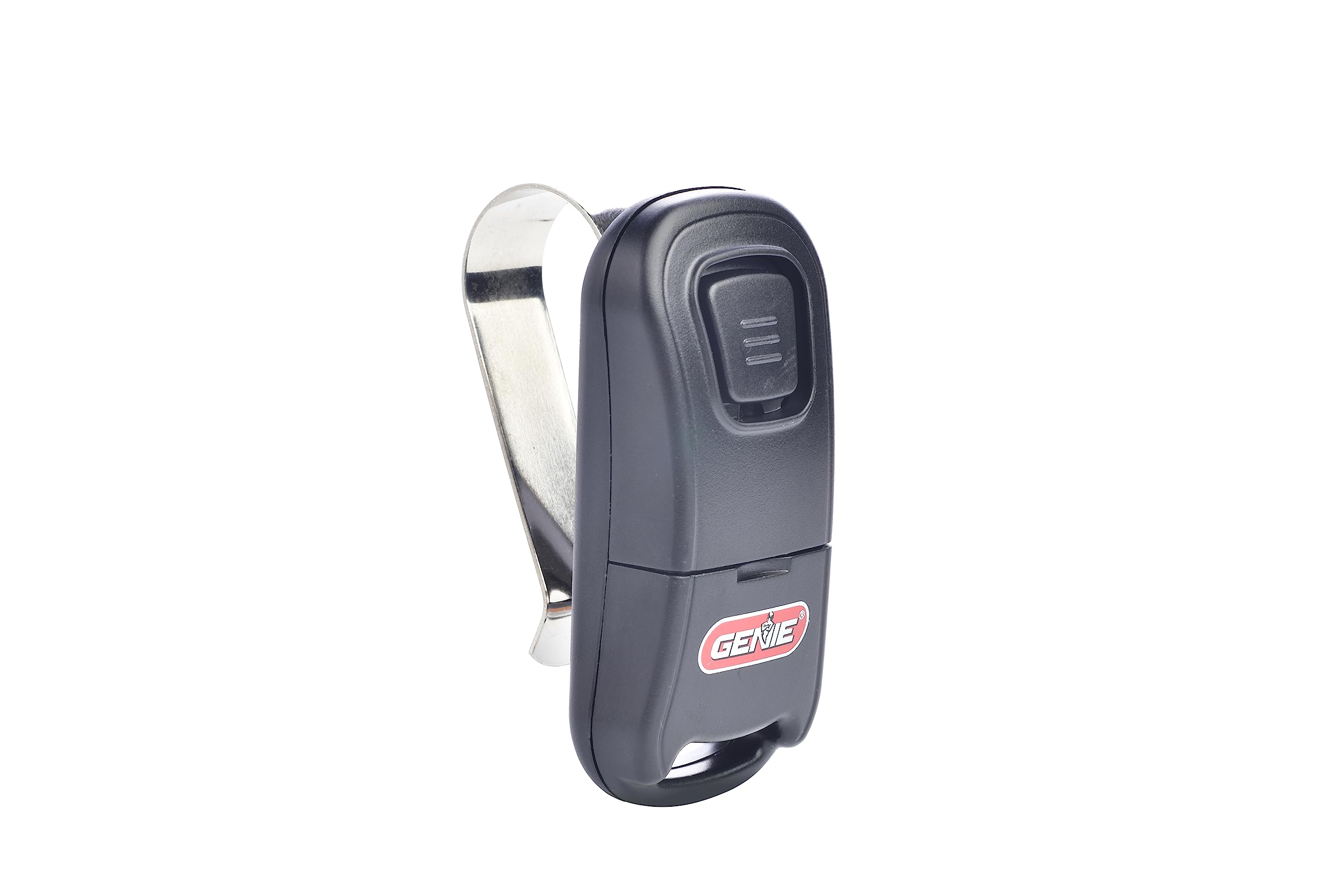 Genie remote on driveway scene showing everyday convenience and peace of mind