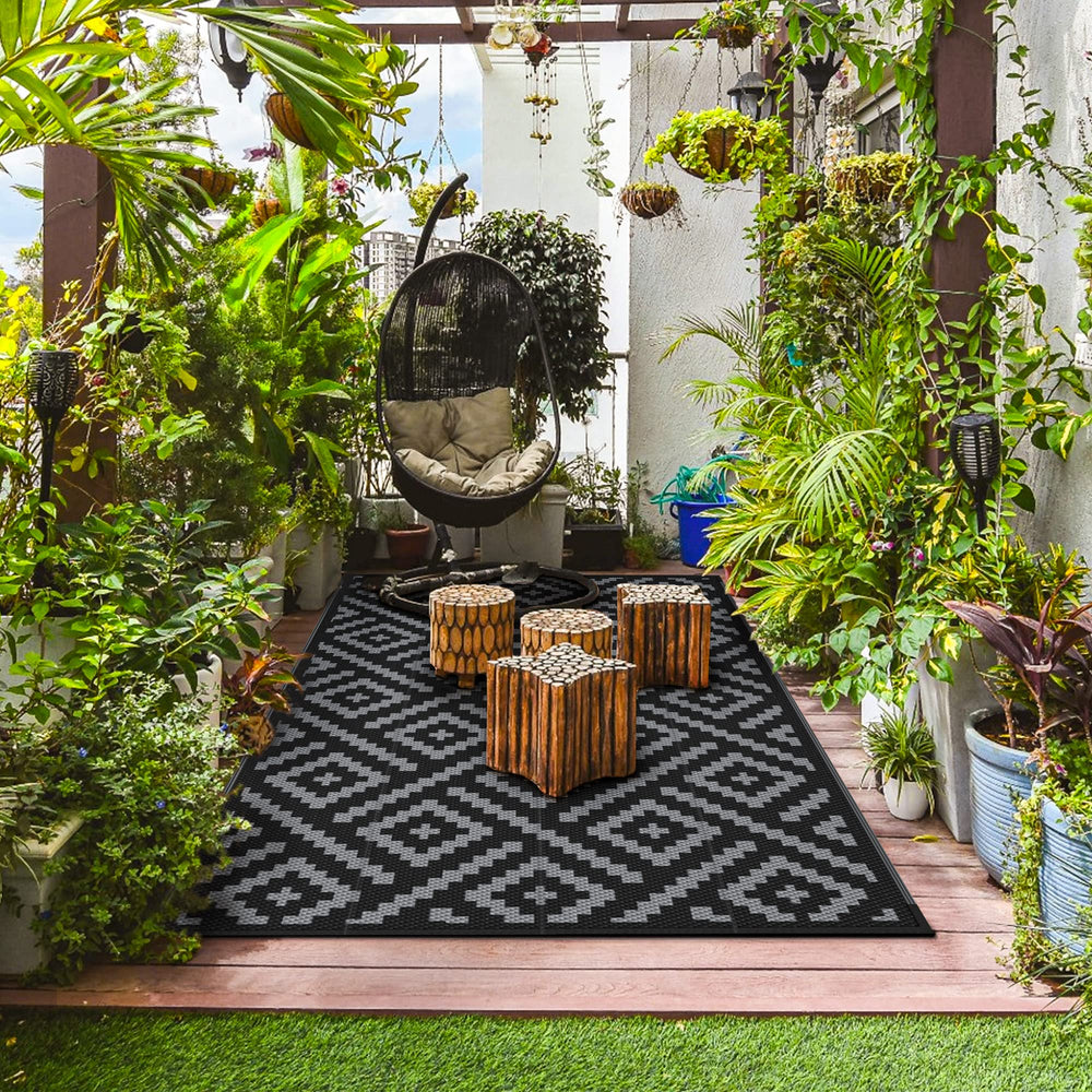 GENIMO on a wooden deck shows correct scale and protects decking surfaces