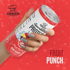 Genius Gourmet poured into glass with bubbles showing refreshing hydration benefit