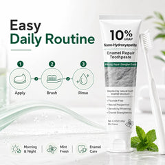 Genvyne toothpaste on toothbrush demonstrating gentle application