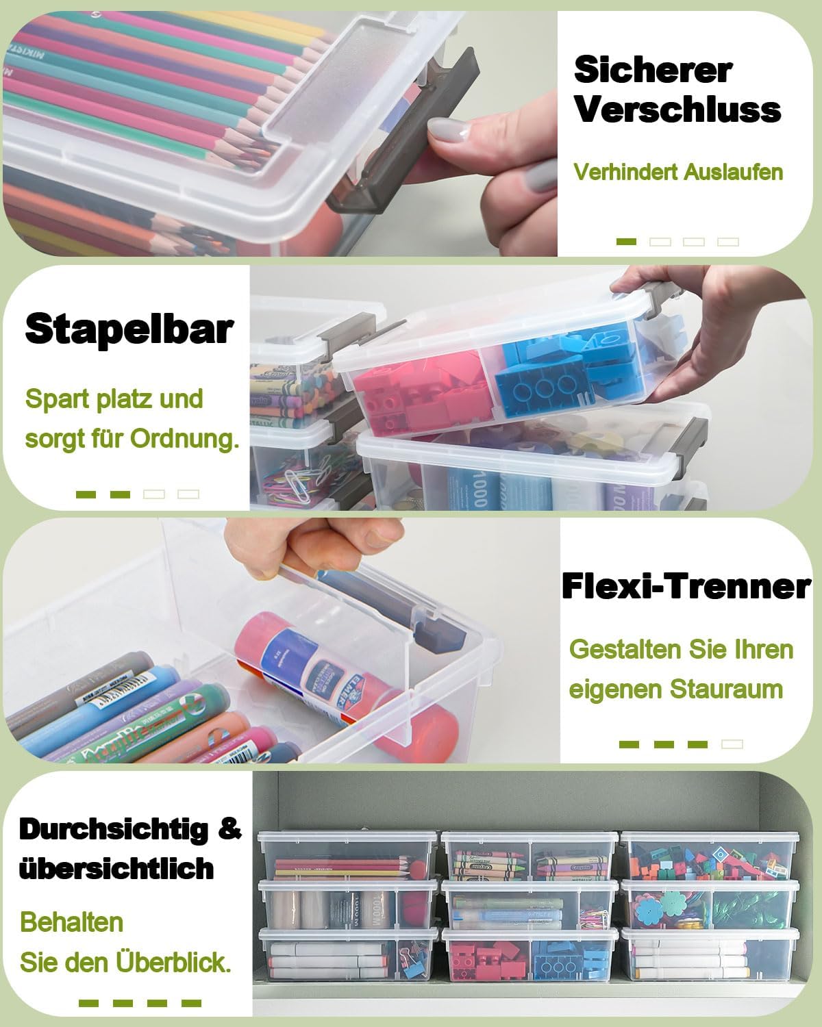 GEOPHIA box next to pencils and markers showing true size benefit
