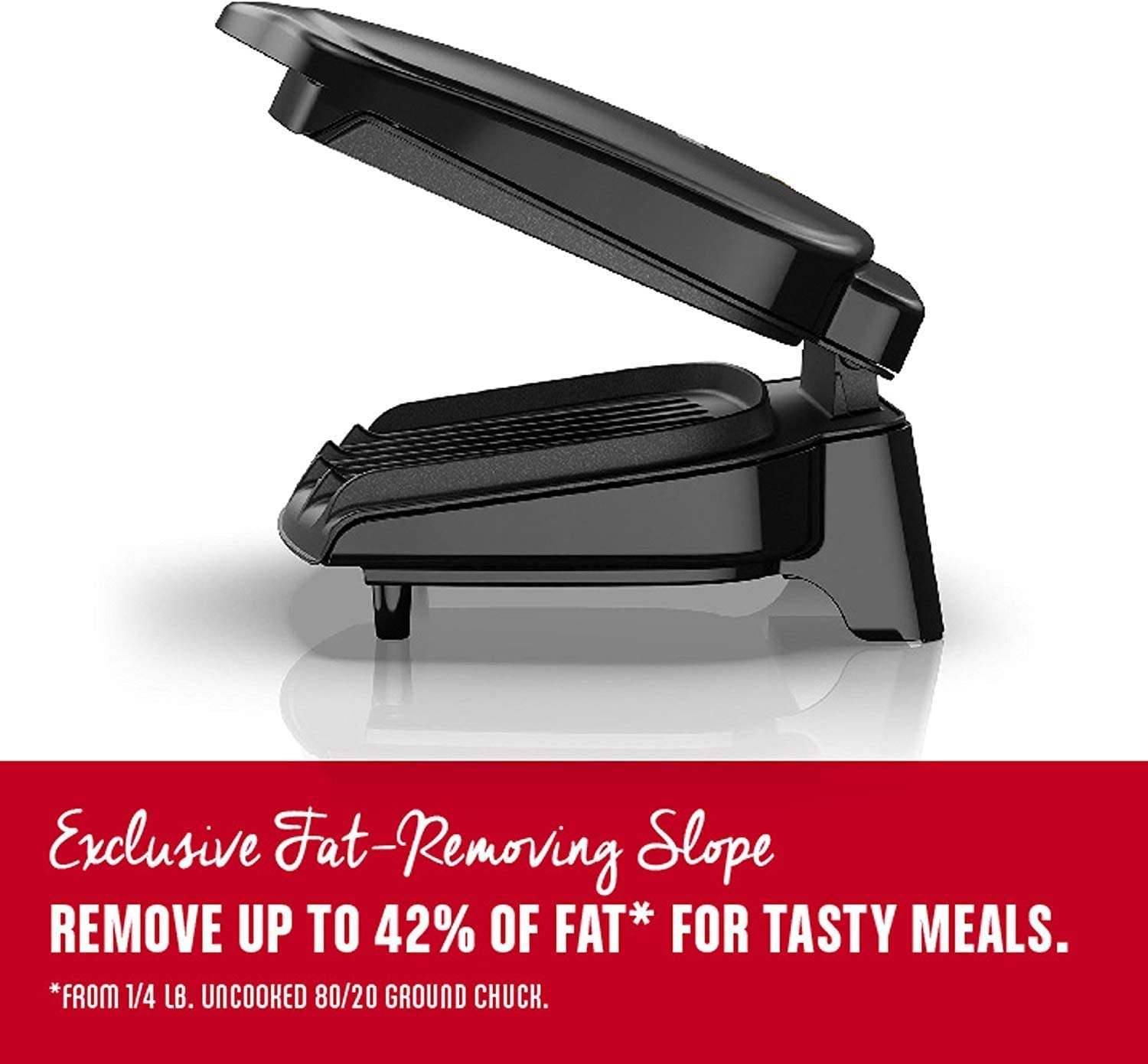 George Foreman GR10B on a dorm countertop showing space-saving design for small kitchens