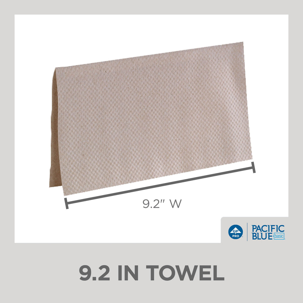 Georgia-Pacific stacked towels in dispenser for fast restocking benefit