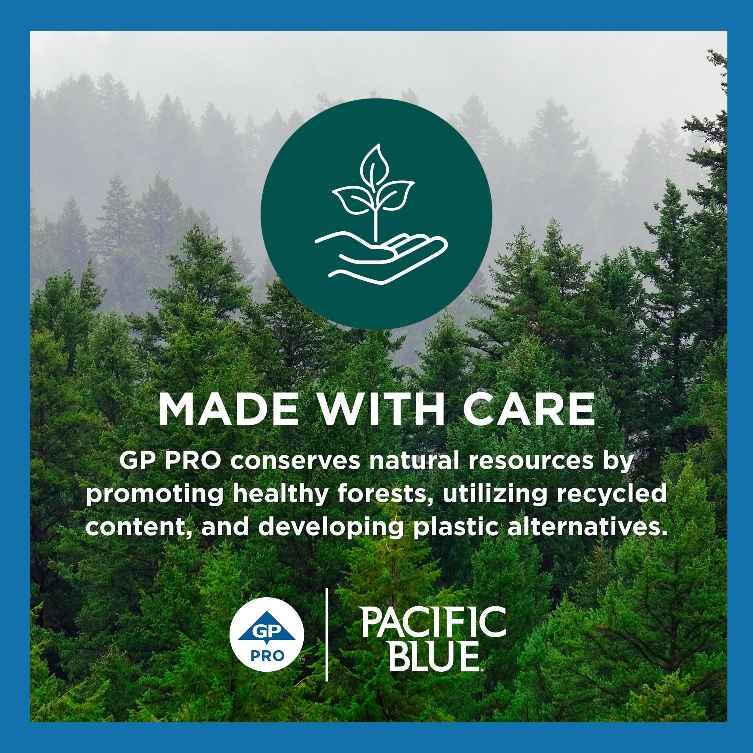 Georgia-Pacific Pacific Blue Ultra towel being used to dry hands quickly