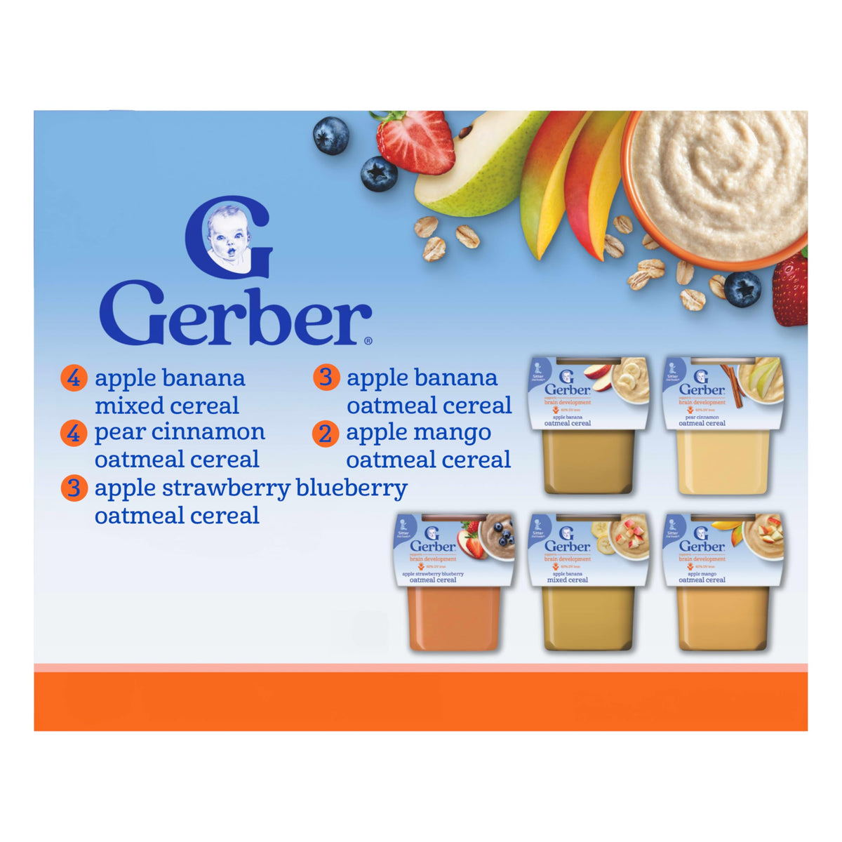 Gerber front packaging showing variety pack and convenience benefits
