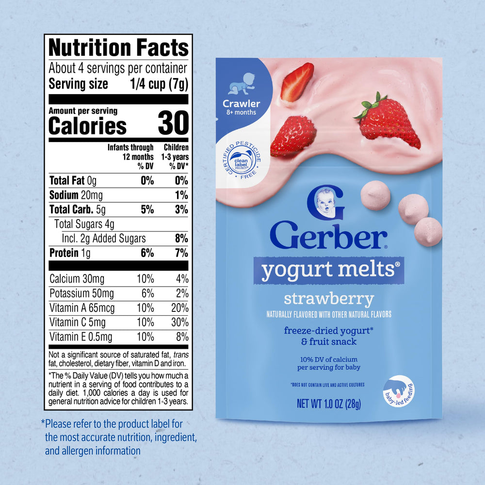 Gerber fresh strawberries and yogurt representing real-ingredient benefit