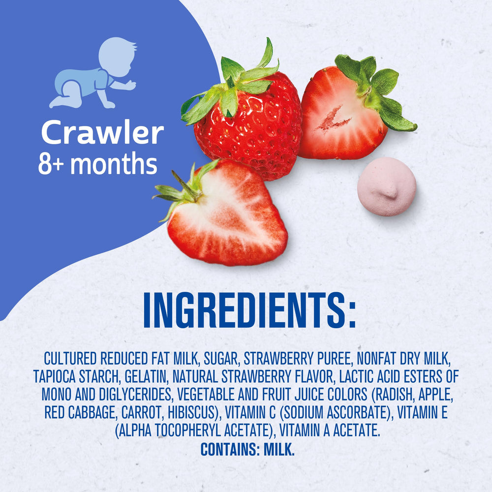 Gerber nutrition label close-up showing calcium and ingredient details
