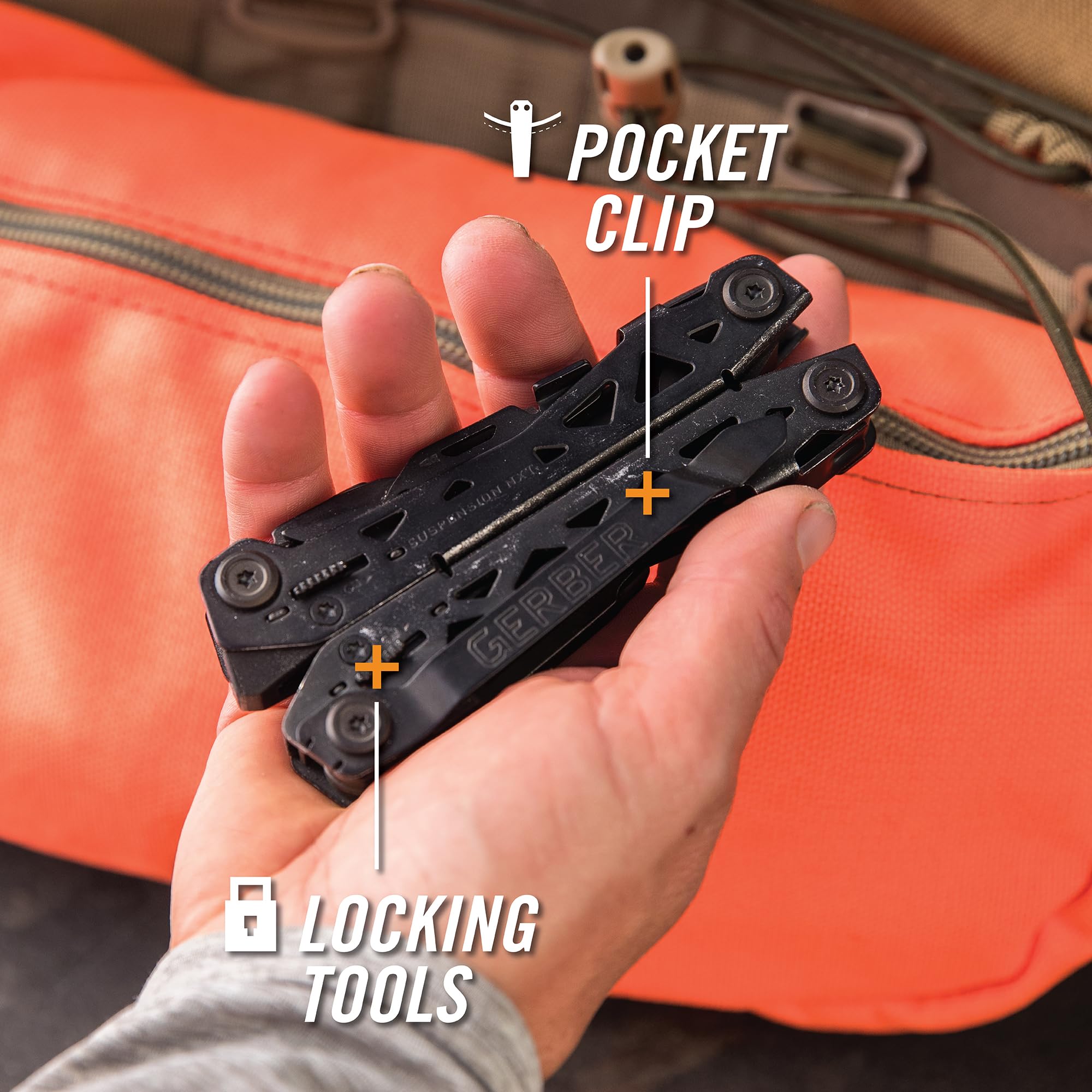 Gerber pocket clip and lanyard point showing hands-free carry convenience