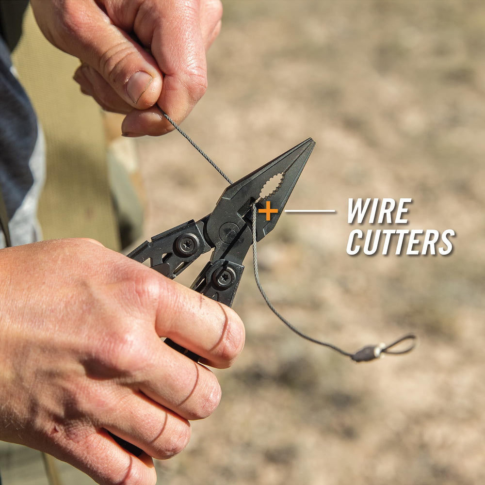 Gerber wire stripper close-up demonstrating quick repairs and clean wire cuts