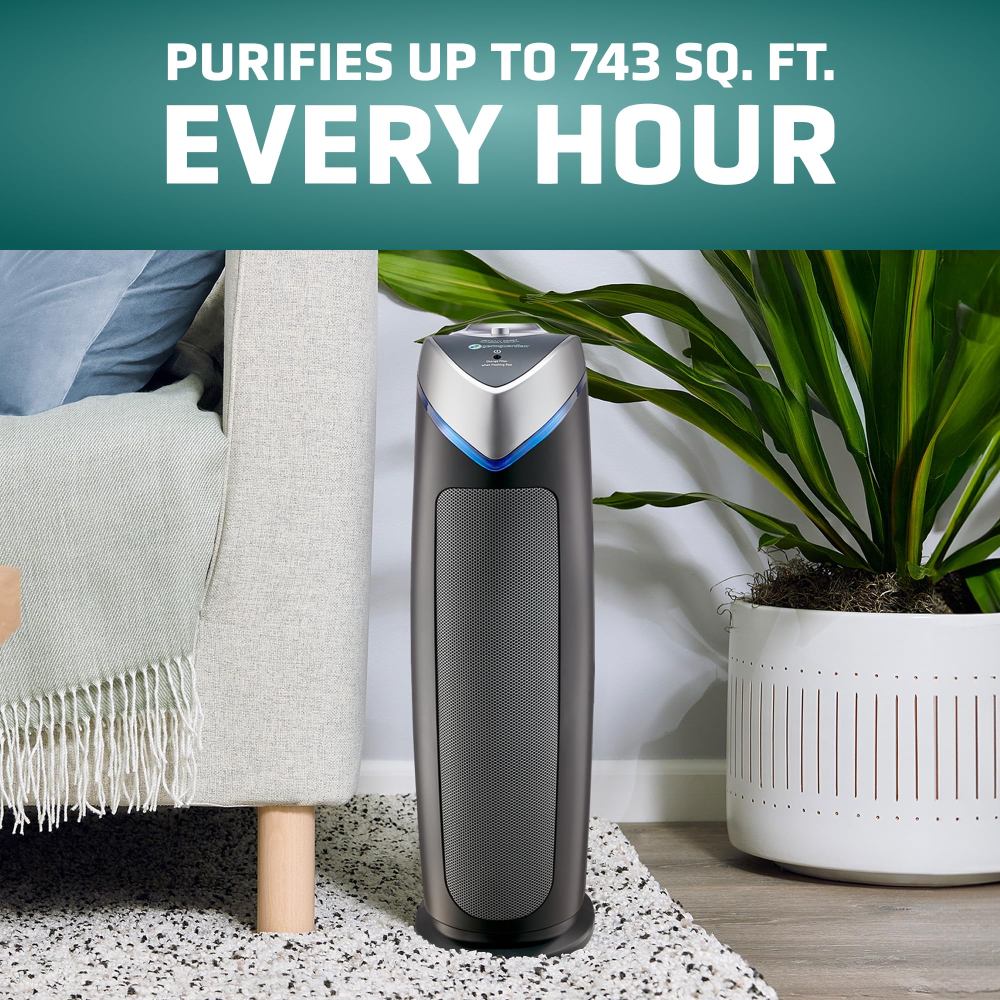 GermGuardian activated carbon pre-filter detail reducing home odors