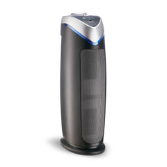 GermGuardian front tower view showing sleek gray profile and airflow benefits