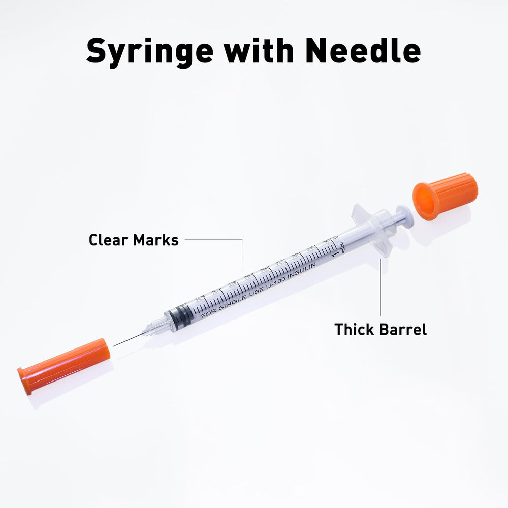 Gesanghua syringe beside ruler for scale comparison demonstrating compact 1ml size