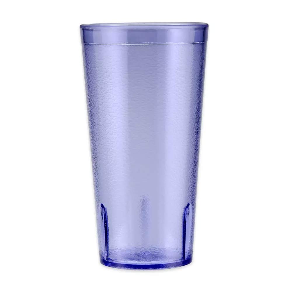 G.E.T. side profile of a 20oz blue tumbler demonstrating sturdy design benefit