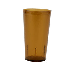 GET amber tumblers stacked to demonstrate jam-free stacking and efficient storage