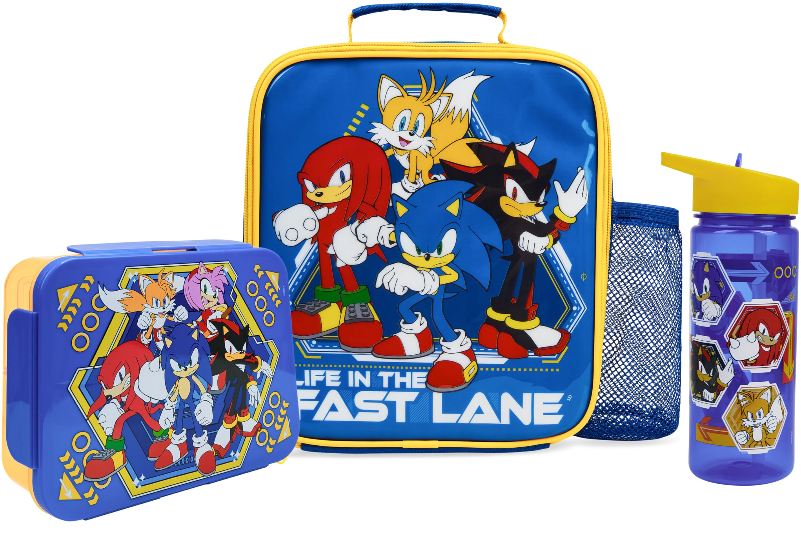 Get Trend Sonic lunch bag front showing character design and easy carrying benefit