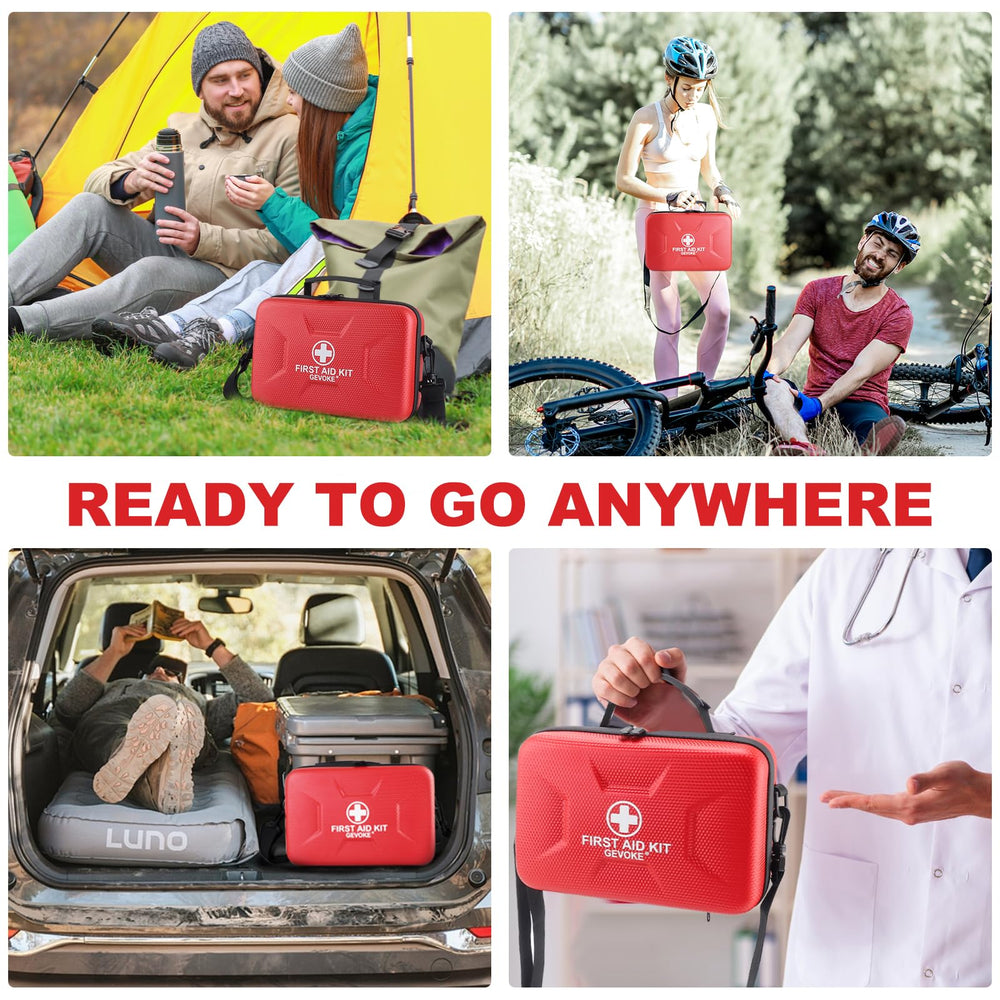 Gevoke kit packed in a camping bag illustrating portable preparedness for trips