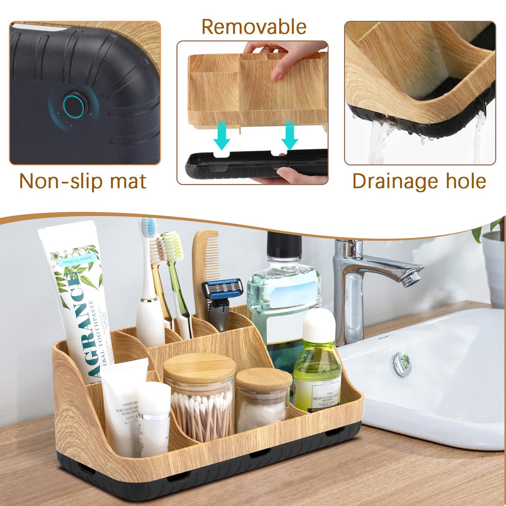 GFWARE drainage and ventilation holes that help toothbrushes dry faster