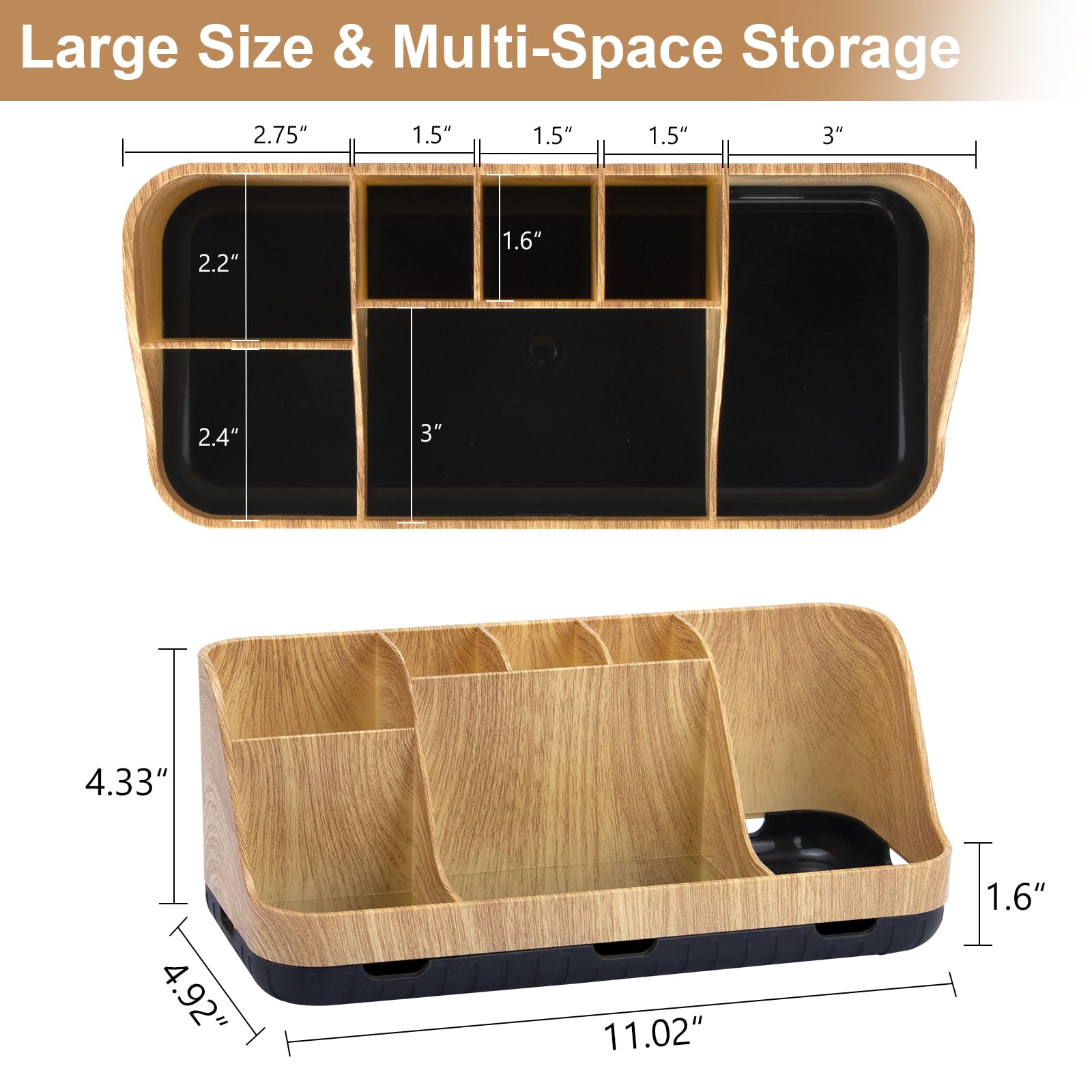 GFWARE wood-grain finish blending with wooden bathroom decor and protection
